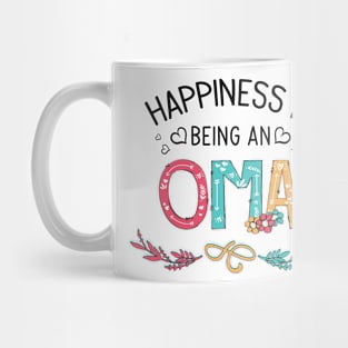 Happiness Is Being An Oma Wildflowers Valentines Mothers Day Mug